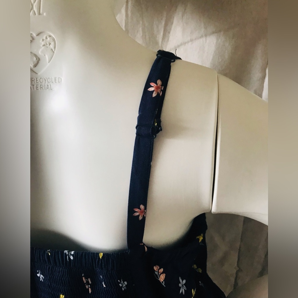 Torrid navy floral challis button maxi dress size 1 - Picture 9 of 16